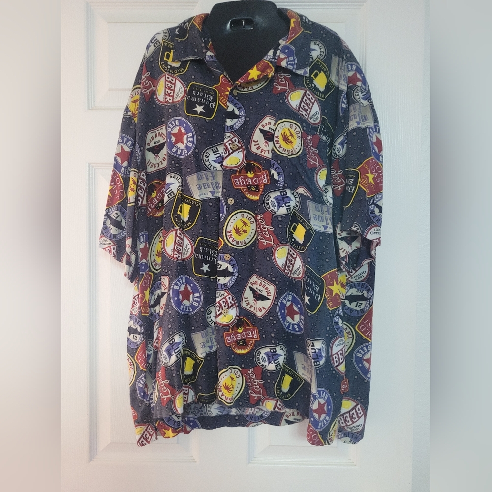 Colorful Graphic Button-Up Shirt